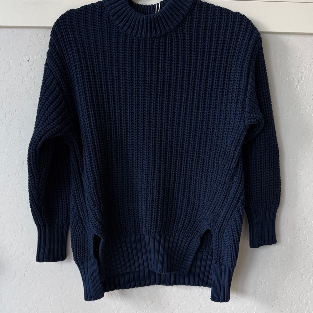 Pistola Navy Blue Crew Neck Sweater